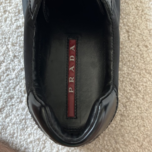 Prada Sneakers in Nylon with Leather Trim - Picture 2 of 9